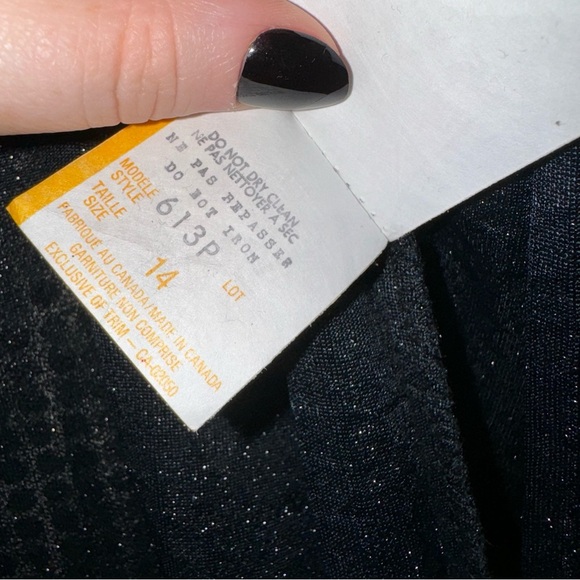 Women’s Vintage Black 80’s Sequins NYE Party Open Face Blazer Cardigan Size: 14 - Picture 8 of 15